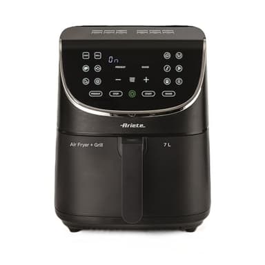 Ariete 4627 Airy Fryer 7L, Friggitrice ad aria, 1800 W, Capacità 7L, Capacità di cottura 2,8kg, 12 programmi preimpostati, Funzione Max Crisp, Temperatura fino a 200°, Cestello antiaderente con