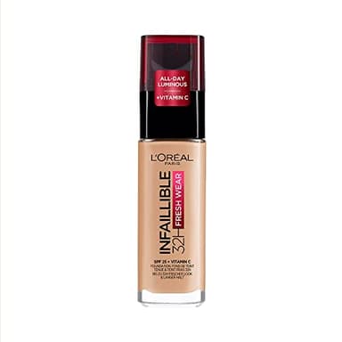 L'Oréal Paris Fondotinta Liquido Infaillible 32H, Coprente a Lunga Tenuta con Protezione Solare SPF25, Formula Waterproof e Idratante, Tonalità: 200 Natural Linen