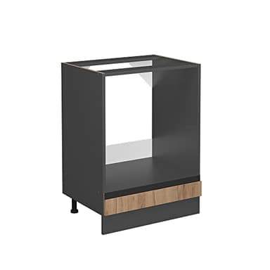 Vicco Mobile per forno da incasso R-Line, Quercia dorata, 60 cm Forma a J, senza piano di lavoro, per la libera combinazione all'interno di sistemi cucina modulari