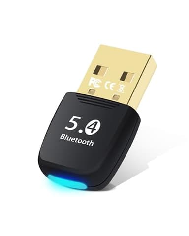 Adattatore Bluetooth PC - 5.4 Bluetooth USB, bluetooth Dongle USB, Chiavetta Bluetooths Adattatori, Low Latency, Plug & Play, con Windows 7/10/8.1/11, per Desktop, Laptop, Auricolari, Tastiera, Mouse