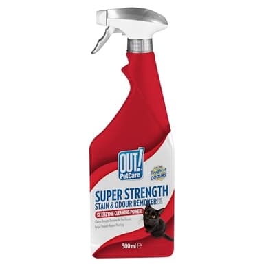 OUT! Super Strength Pet Stain e Odour Remover| 3X Enzymatic Pro-Bacteria Cleaner 500 ml