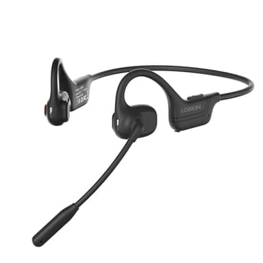 LOBKIN Cuffie Bluetooth con Microfono,Auricolari Bluetooth Cuffie a conduzione aerea,Open-ear Cuffie Wirelesscon Microfono Antirumore,Cuffie aperte per Camionisti, Riunioni, Ufficio, Casa e Affari