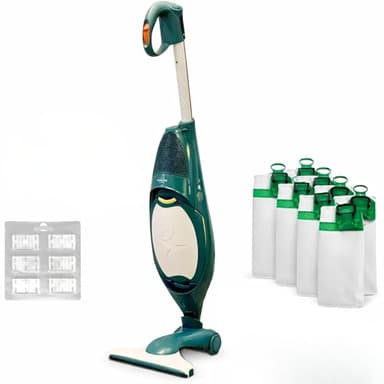 AMG Shop Online Aspirapolvere VK140 FOLLETTO + Spazzola HD40 + 6 Sacchetti, Sacco 2,5L, Filtri e Profumini Inclusi, Motore Originale, 74 dBA, 3 kg, Garanzia 2 Anni