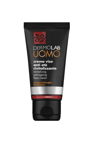 Dermolab Uomo - Crema Viso Antietà Rivitalizzante, con Aloe Vera e Acido Ialuronico, Effetto Tonificante e Rigenerante, Contrasta l’Invecchiamento Cutaneo, Dermatologicamente Testato, 50 ml