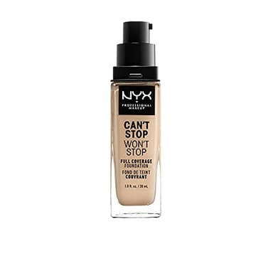 NYX Professional Makeup Fondotinta, Can't Stop Won't Stop Full Coverage Foundation, Lunga tenuta, Waterproof, Finish Matte, Tonalità: Nude