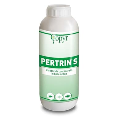 Copyr Pertrin S - Insetticida Antizanzare, Mosche, Scarafaggi, Blatte, Insetti Striscianti, Volanti - Repellente Zanzare Liquido, Uso Professionale e Domestico, Effetto Abbattente Snidante, Flacone 1L