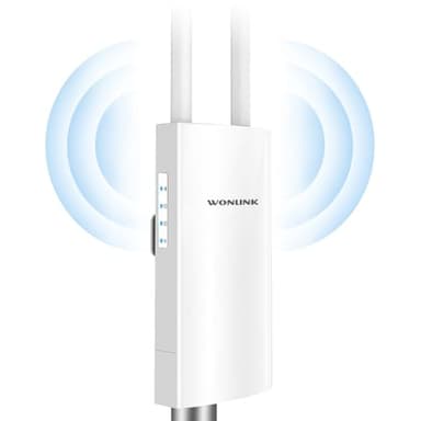 WONLINK Ripetitore WiFi Esterno AC1200 Dual Band 2.4GHz/5GHz 1200Mbps 2xGigabit Ethernet WiFi Extender Esterno IP66