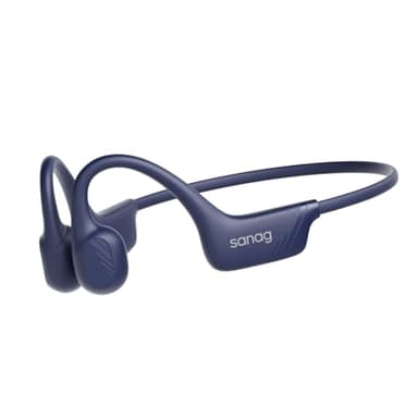 SANAG B21S Cuffie Conduzione Ossea, Open Ear Auricolari Wireless Bluetooth 5.4 con Impermeabili IPX5, Microfono, HiFi 5.4 Bassi, 10 Ore di Riproduzione per Corsa, Ciclismo, Sport (Blu)