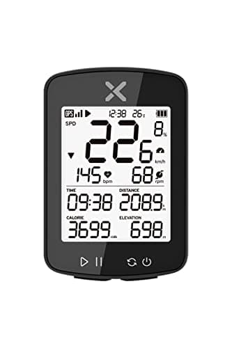 XOSS G+ Gen2 Ciclocomputer, Contachilometri Bici Senza Fili GPS, Compatibile con ANT+ Computer da Ciclismo, Retroilluminazione Automatica 2,2 Pollici, HD Schermo Matrice di Punti, Impermeabile IPX7