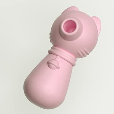 Succhia Clitoride per donna silenzioso, potentissimo, piccolo, vibrante, rosa con 7 Velocità - Succhiaclitoride e vibratore per squirt a forma di gatto