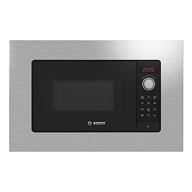 Bosch BEL623MS3, Microonde da incasso, Programmi automatici di cottura, Display LED rosso, Apertura laterale a sinistra, Grill, Illuminazione LED, Acciaio