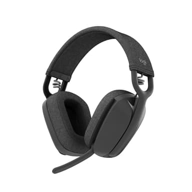 Logitech Cuffie auricolari wireless leggere Zone Vibe 100 con microfono antirumore, cuffie Bluetooth multipoint avanzate, compatibili con Teams, Google Meet, Zoom, Mac/PC - grigie