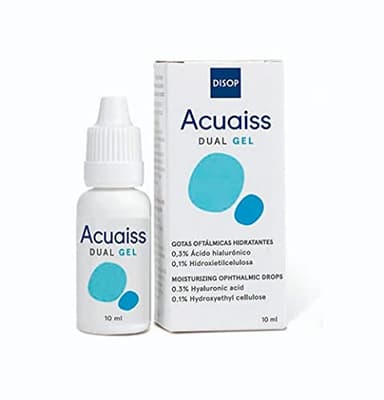 Acuaiss DUAL GEL Lacrime Artificiali con Acido Ialuronico. Gocce Oculari di Gel contro la Secchezza Oculare Moderata e Grave. 10 ml