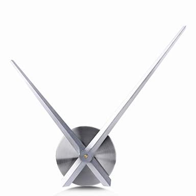 Lafocuse 3D Lancette Orologio da Parete Grande DIY, Silenzioso Metallo Orologio da Muro Particolari Moderni, Orologio Meccanismo Fai da Te Decorativo per Soggiorno Bar Casa Cucina, Argento