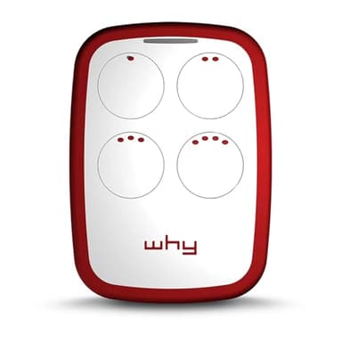 WHY EVO NOA Radiocomando Multifrequenza da 280 a 868 MHz Apricancello Rolling Code Codice Fisso Autoapprendente 4 in 1 Telecomando Garage Cancello Programmabile a Lungo Raggio (Granade Red)