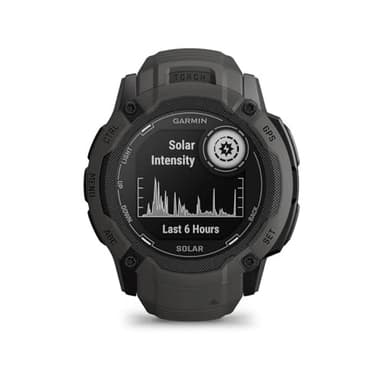 Garmin Instinct 2X Solar, Smartwatch, 50mm, Rugged design, Ricarica solare, Autonomia infinita, Disply 1,1", Torcia LED, GPS multibandaa, Cardio, SpO2, Pay, Connect IQ (Graphite)