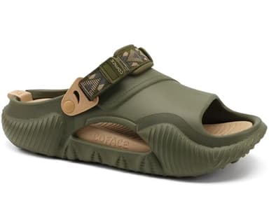 COFACE Sandali Ortopedico Sabot Uomo Leggere con Suola Ammortizzata Pantofole Supporto Arco Plantare e Sollievo Fascite Plantare Ciabatte Casual Estate 2025 Verde Sabbia Taglia 46