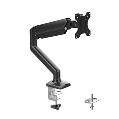 GRIFEMA GB2003-1 Supporto per monitor a molla a gas per schermo di computer da 13-32 pollici, altezza regolabile, VESA 75x75/100x100, peso 2-9 kg, nero
