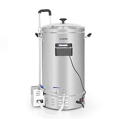 KLARSTEIN Brauheld Pro - Kit Birra Artigianale Completo, Fermentatore 100-2500 Watt, MemoryBrew: 11 Fasi Programmabili, Timer: 1-99 min, Temp. 30-100°C, Inox 304, 35 L