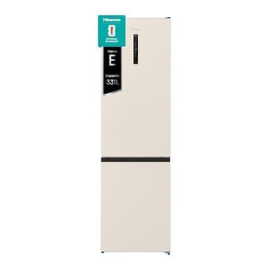 Hisense RB434N4CRE Frigorifero Combinato, Total No Frost, Colore Beige, Eco mode, 200x60cm, Classe E, 331 litri