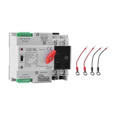 IGEYAPA ATS Fotovoltaico Interruttore AC100A Switch Solare Automatico Trasferimento W2R 2P 220V Doppia Alimentazione Adatto Per UPS Industriali E Domestici