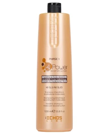 Echosline Ki-Power Phase 1 - Shampoo cheratinico ricostruzione molecolare, 1000 ml