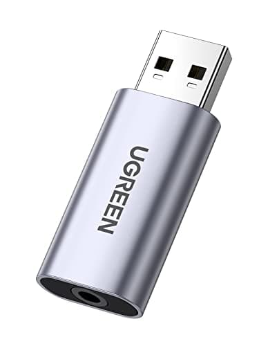 UGREEN Scheda Audio Esterna USB in Alluminio Adattatore Sonoro a Jack 3,5mm per Cuffie Microfono Casse Compatibile con PC PS5/4 MacBook Laptop Surface Pro Raspberry Pi Plug e Play