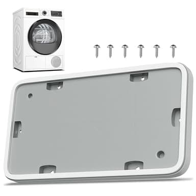 GIANTO Sportello Asciugatrice Compatibile con Bosch, Siemens, Porta di Manutenzione, Ricambio per Scambiatore di Calore Grigio con Viti - 22,5 x 14,5 cm