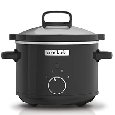 Crock-pot Pentola per Cottura Lenta, Slow Cooker, Capienza 2.4 litri, fino a 2 Persone, 2 Impostazioni Cottura e Funzione Mantenimento in Caldo, 130 W, Ceramica, Nero