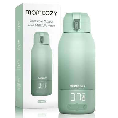 Momcozy Scaldabiberon Portatile, Riscaldamento Rapido e Lunga Durata della Batteria, 2 Modalità per Latte Materno e Acqua, Grande Capacità di 500ml per Tutto il Giorno
