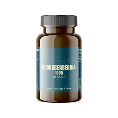 DiidroBerberina 1000, 210 Compresse - Integratore Alimentare con Forma Ridotta della Berberina - Più Efficacia Metabolica - Funzione Digestiva Per Dimagrire - Azione Dimagrante, Resistenza Insulinica