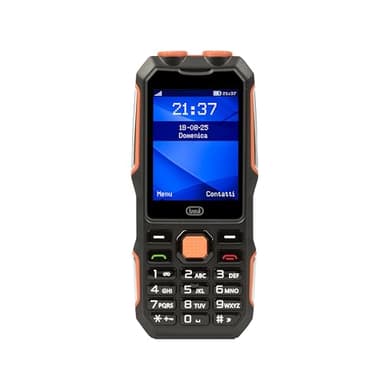 Trevi FORTE 70 Telefono Cellulare Antiurto da Lavoro con Display 2,4" a Colori, Fotocamera e Torcia LED, Comandi Semplici e Potente Altoparlante, Batteria Lunga Durata con Ricarica Type-C