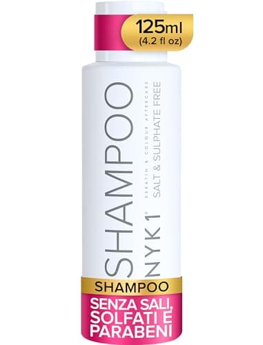 NYK1 Shampoo Senza Sale E Solfati (500ml) Shampoo Senza Solfati Per Extension, Colore A Trattamento Alla Cheratina - Detersione Delicata A Non Irritante Per Tutti I Tipi Di Capelli