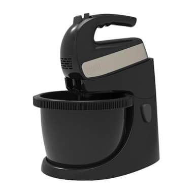 BLACK+DECKER BXMXA500E Sbattitore con Ciotola Rotante, 500W, Ciotola da 2.5L Estraibile, 5 Velocità, Turbo, 2 Set di Ganci Intercambiabili, Ganci per Impastare e Fruste