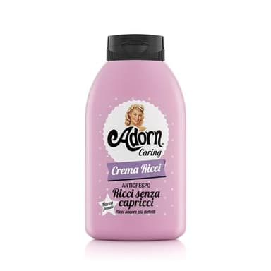 Adorn Ricci Senza Capricci Crema ricci anticrespo (200 ml), Trattamento curly hair per uno styling ordinato e definito, Trattamento capelli idratante per una chioma morbida e luminosa