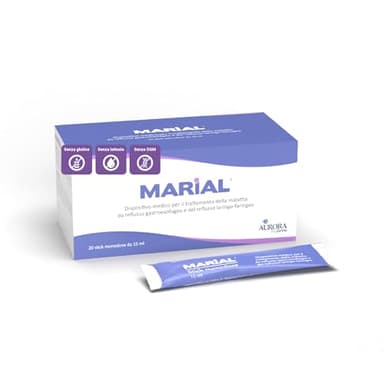 Aurora Biofarma Marial Stick - Antiacido per Reflusso Gastroesofageo e Laringofaringeo - Per Adulti e Bambini - 20 Stick Orali Monodose, Senza Glutine e Lattosio