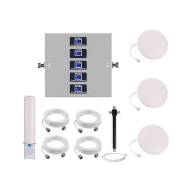 KKBSTR Amplificatore 4G 5G Ripetitore Segnale Cellulare 5 Bande, Tre Antenne Interni
