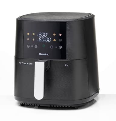 Ariete 4630/10 Friggitrice ad aria 9L, 1500 W, Capacità 9L, Capacità di cottura 2,5kg, 8 programmi preimpostati, Temperatura fino a 200°, Nero