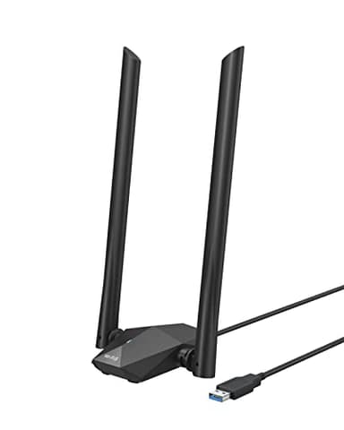 BrosTrend 1800Mbps Chiavetta WiFi per PC Fisso, USB WiFi 6 Lunga Portata Alto Guadagno, Wireless Dual-Band 5GHz/2.4GHz, Antenna WiFi USB per PC, Adattatore Dongle Ricevitore, WPA3, per Windows 10/11.
