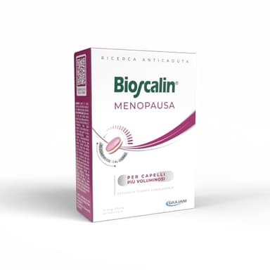 Bioscalin MENOPAUSA Integratore Alimentare per Capelli Voluminosi, Favorisce la Forza dei Capelli, Utilizzo 1 Mese per Donna, Senza Glutine, 30 Compresse