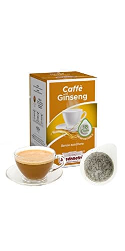 Caffè al GINSENG, energizzante (54 Cialde in Carta) compatibili con macchine ESE 44mm, 3 Box da 18 Cialde, gusto intenso e cremoso, senza glutine, ideale per una pausa rigenerante (La Capsuleria)