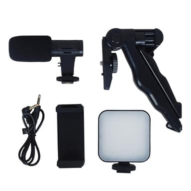 Kit vlogging | Kit video per smartphone - Kit vlogger supporto per telefono treppiede per registrazione e streaming live, stabilità migliorata realizzata con luci LED, u