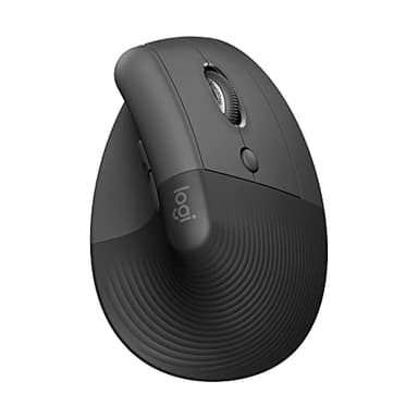 Logitech Lift Mouse Ergonomico Verticale, Senza Fili, Ricevitore Bluetooth o Logi Bolt USB, Clic Silenziosi, 4 Tasti, Compatibile con Windows/macOS/iPadOS, Laptop, PC - Grigio