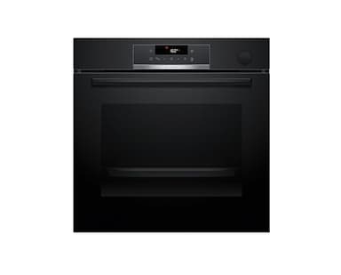 Bosch HRG532BB3 Serie 4, Forno con vapore da incasso, Display LED Touch, Funzione Air Fry, EcoClean, 15 programmi automatici, Nero, 60 x 60 cm