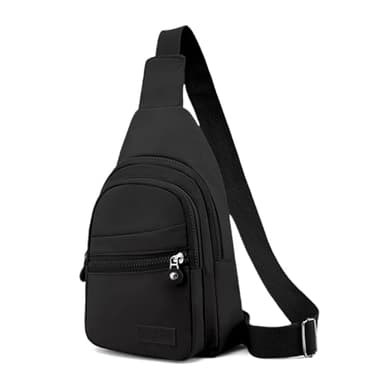 Aucuu Zaino Monospalla, Zaino Monospalla Sling Bag, Antifurto Multifimzioni Borsa a Tracolla con Foro per le Cuffie, Sportivo Borsello Monospall Zaini Petto, per Casual Ciclismo Trekking Viaggio
