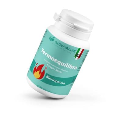 Glowalive Agnocasto Integratore Menopausa Donna con Trifoglio Rosso Garcinia Cambogia Isoflavoni Kudzu Controllo Vampate di Calore Umore Rilassamento Coadiuvante Diete 60 Capsule Made in Italy