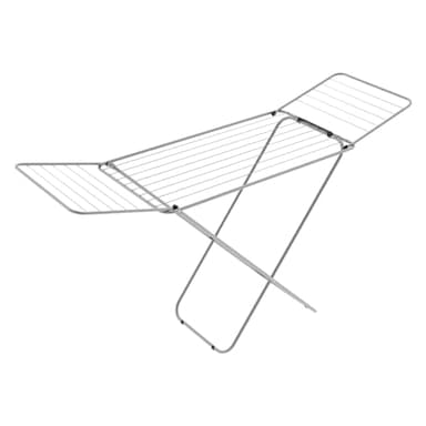 Colombo Stendi Glam con Ali, Acciaio, Silver, 180x55x93 cm