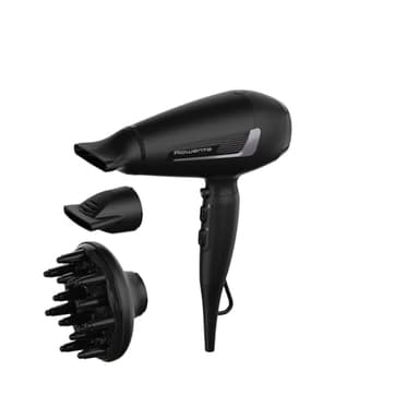 Rowenta CV8825F0 Pro Expert, Asciugacapelli con Tecnologia Ionica, Phon per Capelli con Motore Pro AC 2100W, 2 Concentratori, 1 Diffusore per Ricci Definiti, 6 Combinazioni di Velocità/Temperatura