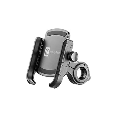 cellularline | Rider Steel - Universale - Supporto Porta Smartphone in Alluminio da Manubrio Tondo Moto e Bici - Universale per tutti i Cellulari - Rotazione a 360 - Stabile e Solido