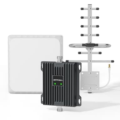 ANYCALL Segnale Cellulare Amplificatore 4G 3G 2G LTE, Ripetitore per Banda 20/7 (800/2600Mhz) Supporta Tim Wind Tre, Doppia Banda Ripetitore gsm con Antenne ad Alto Guadagno